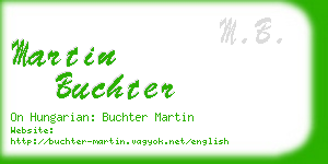 martin buchter business card